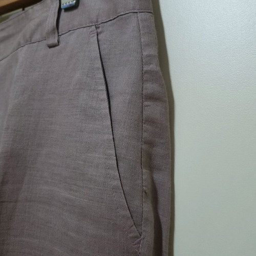 Zara women's linen pants like new, size L, earthy color