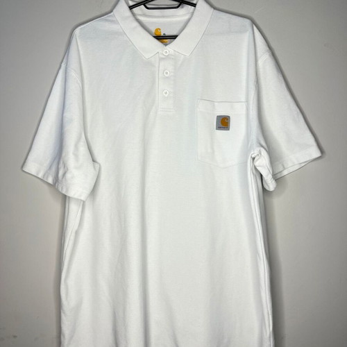 Carhartt Contractors Work Pocket Polo T-Shirt like new, XL, white