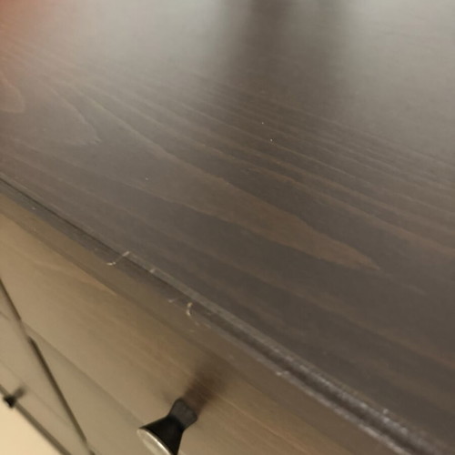 Ikea dresser with six drawers, dark wood