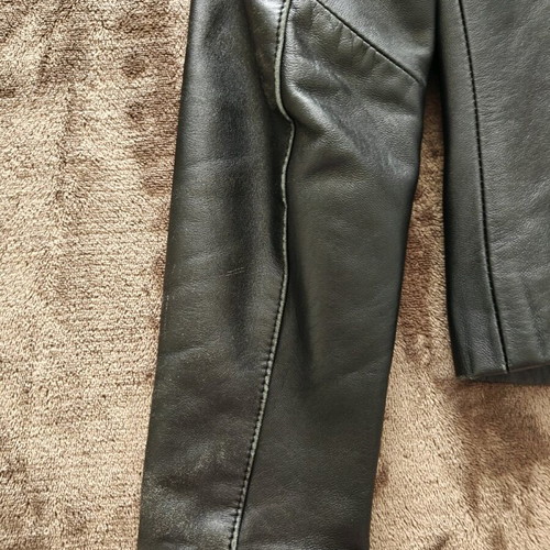 Leather jacket black used, size M