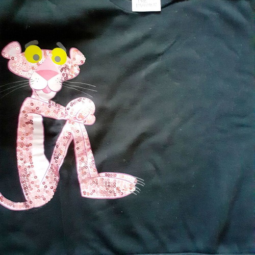 Zara women's sweatshirt used with Pink Panther embroidery