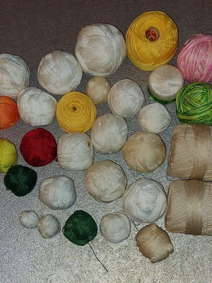 Crochet yarn used, set of products