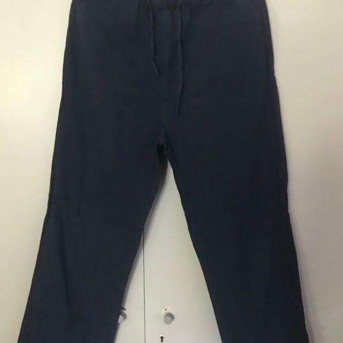 Cotton pants Large unisex like new, dark blue with deep pockets