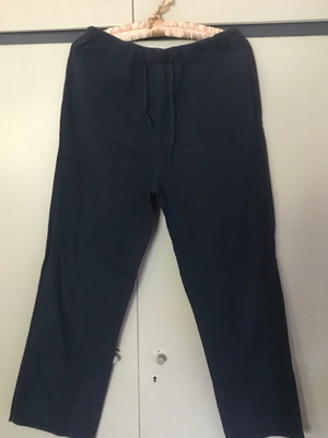 Παντελόνα βαμβακερή Large unisex σαν καινούργιο, μπλε σκούρο με βαθιές τσέπες