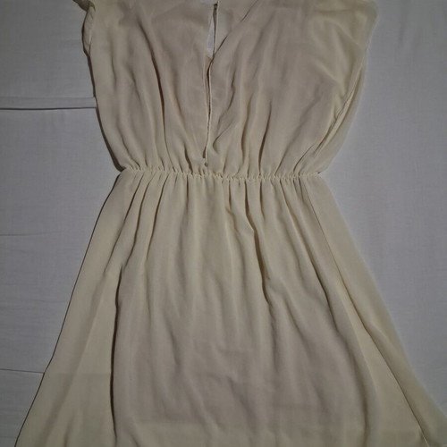 Lynne mini dress with inner lining, cream color