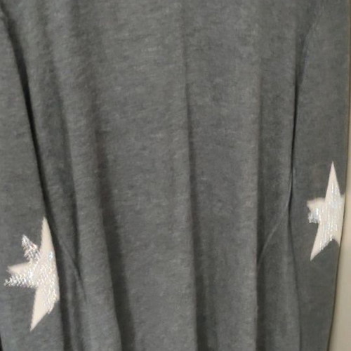 Woolen cardigan with hood and rhinestones stars