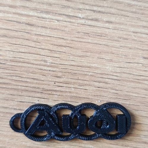 Audi 3D print keychain black, new