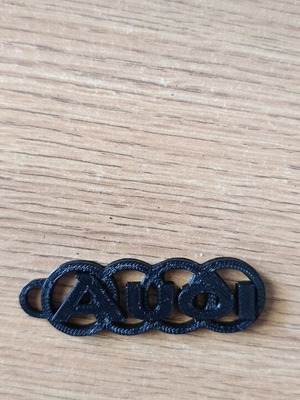 Audi 3D print keychain black, new