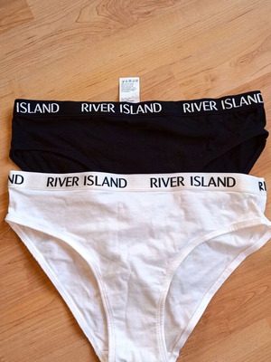 River Island women's panties new, black and white, sizes XXS and XS