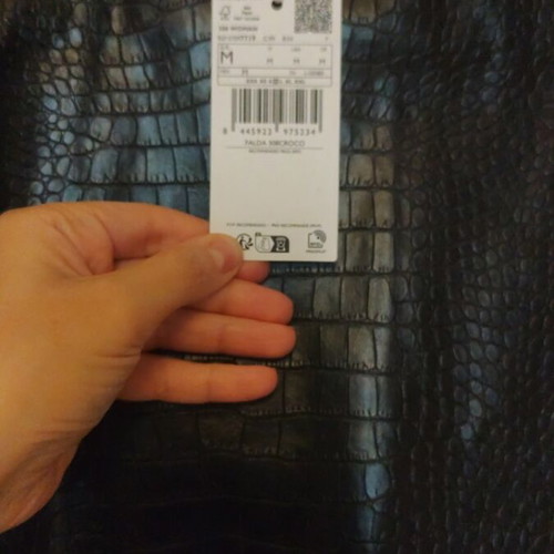 Mango short leather skirt new, size M, black