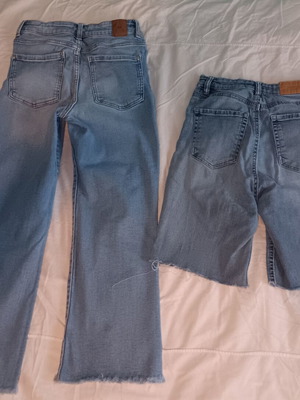 Zara small jeans set with 1 gift item, used, blue