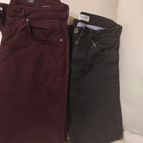 Pull n Bear men's pants new, size 29 and 31, black and burgundy