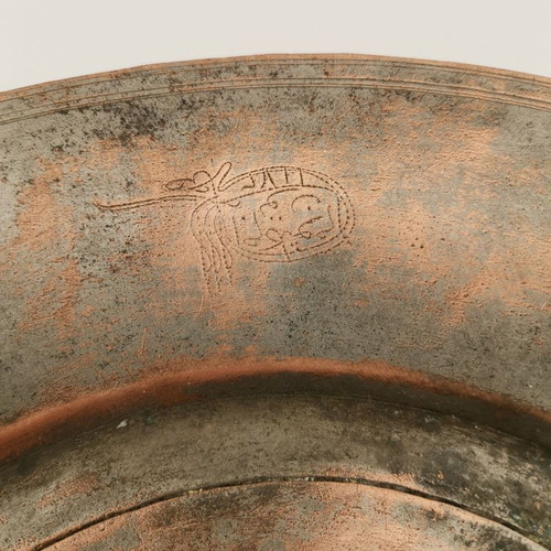 Copper lingerie plate used, circa 1820