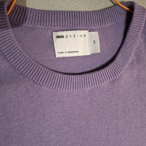 ASOS thin cotton purple sweater like new, size XS