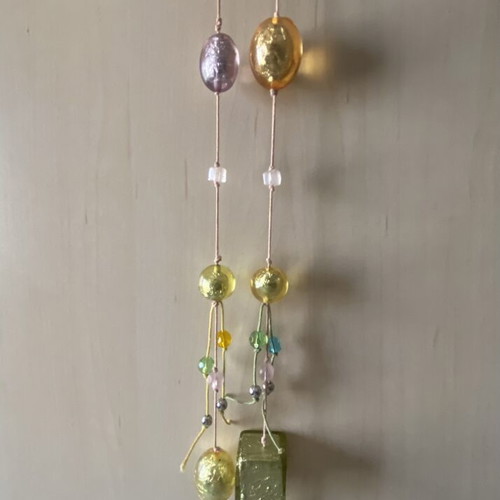 Accessorize long necklace new, colorful pastel shades, 60cm