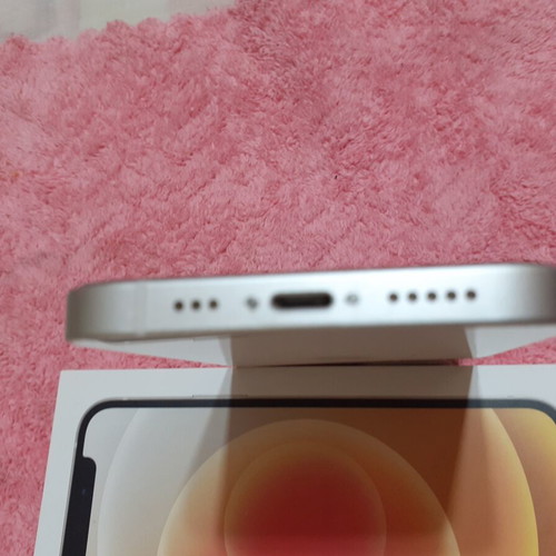 iPhone 12 64GB white used with speaker issue, battery 73%