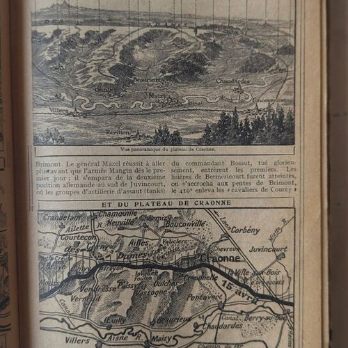 Rare French book 1918 used, almanac for World War I