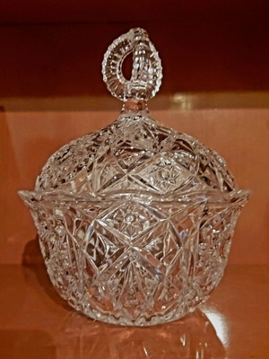 Crystal fondue bowl like new, height 22cm