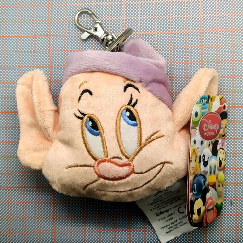 Disney keychain wallets with Grumpy and Dopey new, multicolor