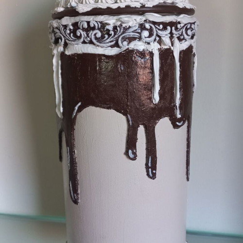 Decorative vase new, handmade, 30 cm height