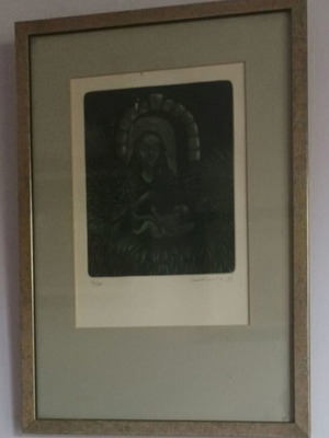 Andreas Bistis drypoint engraving artwork 42x30 cm