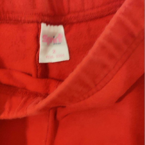 Kids' turtleneck shirt and red pants set used, age 2