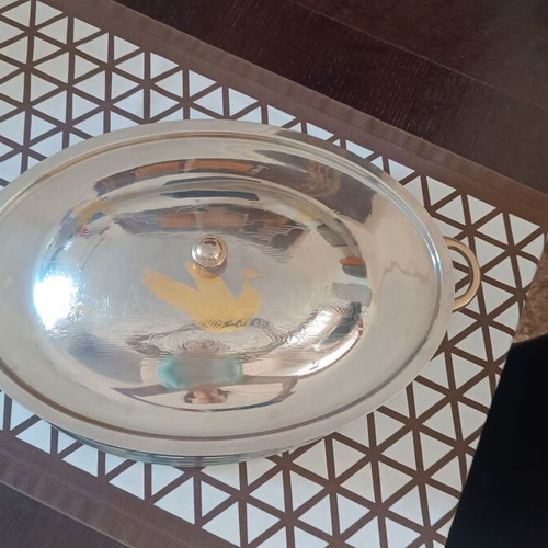 Vintage Oval Serving Dish used with Handles and Lid