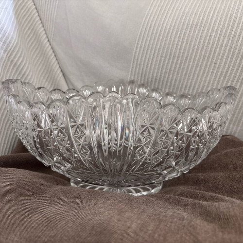 Crystal fondue bowl like new, large
