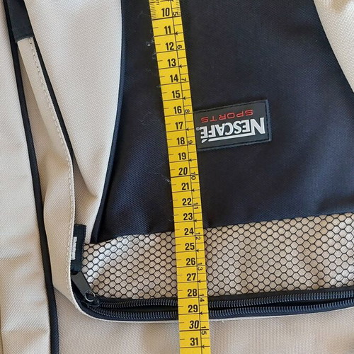 Backpack new, beige and black, durable material