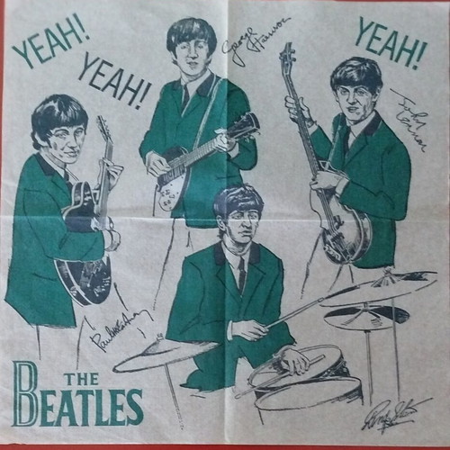 Collectible Beatles napkin from the 70s, like new