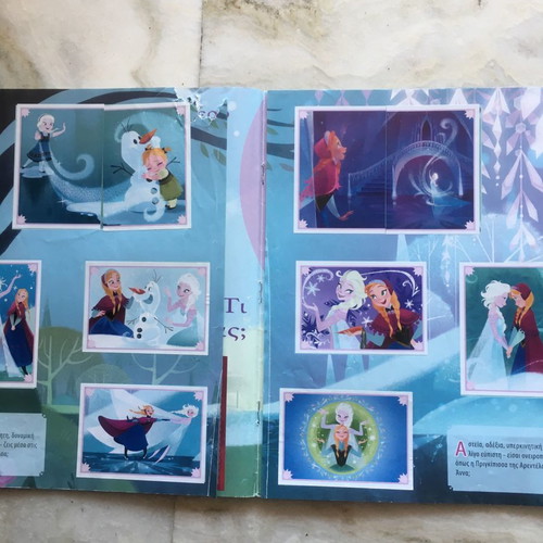 Panini Frozen 2 Sticker Album Greek 2014 used with 13 missing stickers