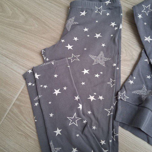 Zara girls' set used, size 14, white and gray, slim leggings