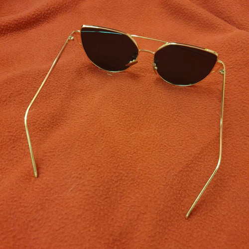 Cat Eye Sunglasses Mirror Pink Gold Like New