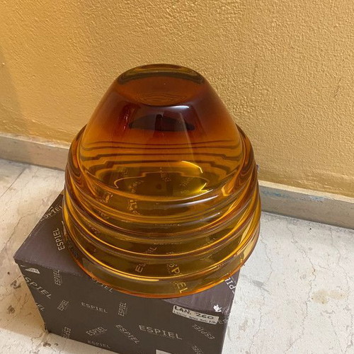 Orange crystal vase new