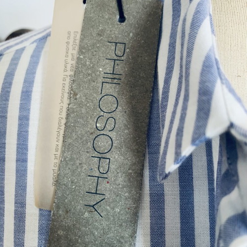 Striped Philosophy summer dress new, white and blue, size S