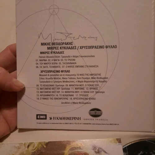 Mikis Theodorakis Mikres Kyklades Odyssea Elyti CD like new