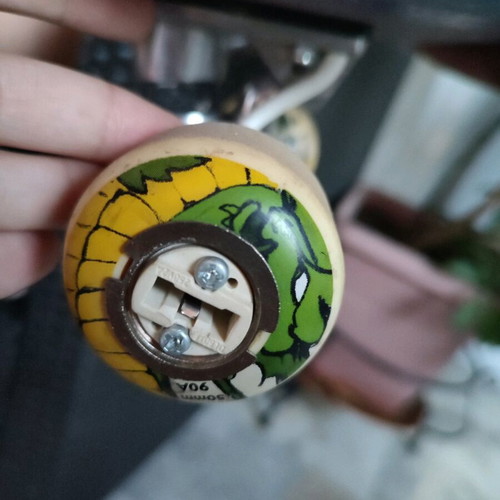 Ceiling light handmade from skateboard used