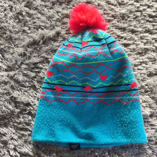 Mc Kinley children's hat turquoise with pompom like new