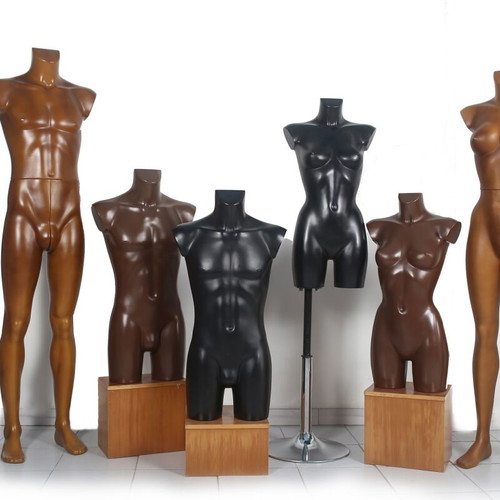 Display mannequins set of 9 in black, like new