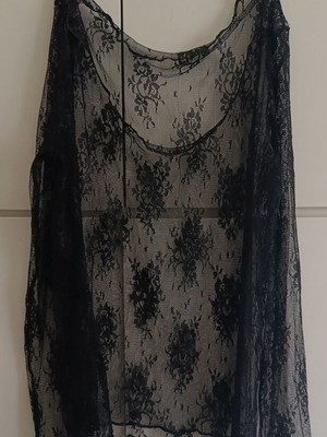 Blouse with Long Sleeves Floral Pattern Like New, Black, Size S