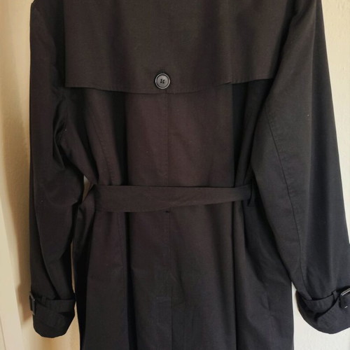 Mat Fashion black trench coat size M like new, cotton with wool lining