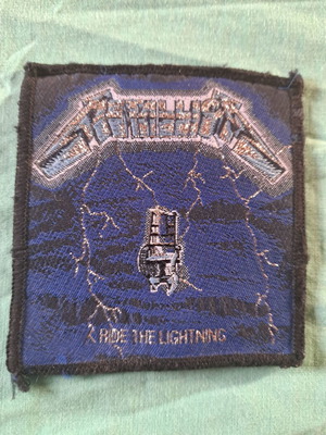 Metallica-Ride the Lightning vintage υφασμάτινο ραφτό καινούργιο