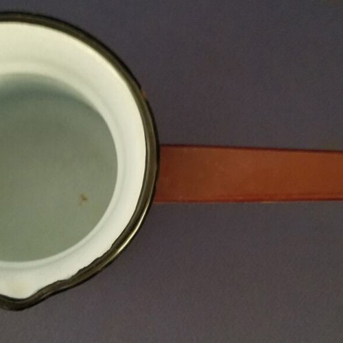 Vintage enamel briki coffee pot