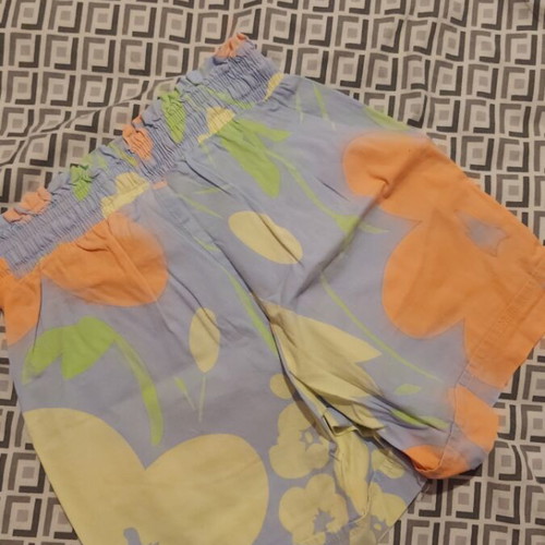 Grata summer set for girls with shorts, multicolored