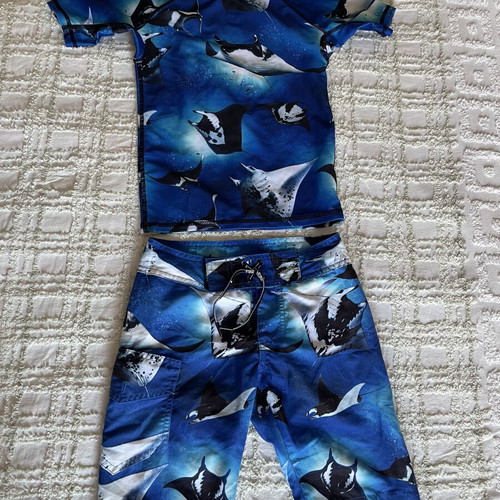 Molo Boys' Swimwear Set Like New with Sun Protection for Ages 6-7