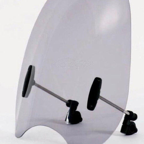 MRA Universal windscreen slightly tinted, new for naked motorcycles without mounts