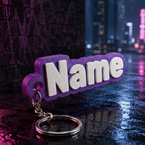 3D keychain with your name, new
