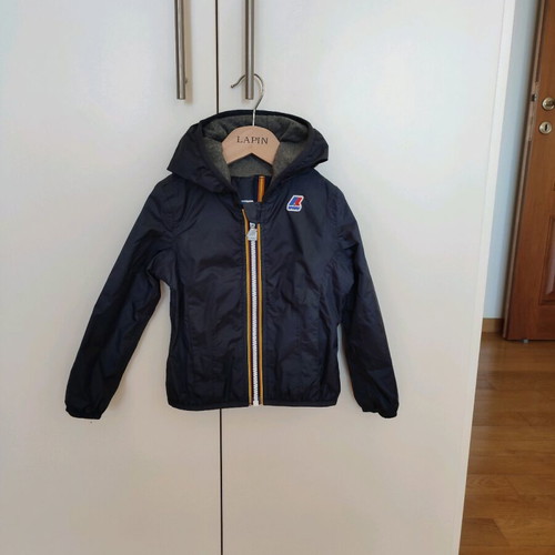 K•way lightweight jacket for boys new, dark blue with hood