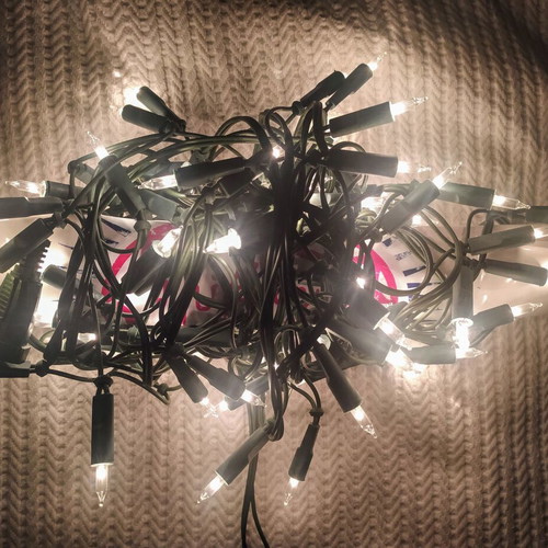 Christmas tree lights like new, 8 meters, warm white light