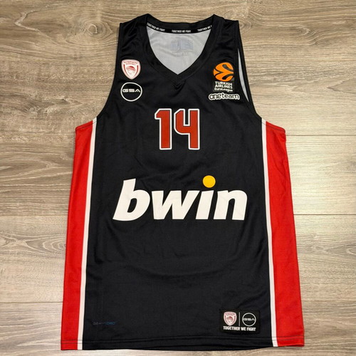 Olympiacos Basketball Jersey Sasha Venzekov 2022-23 Third Kit Medium New